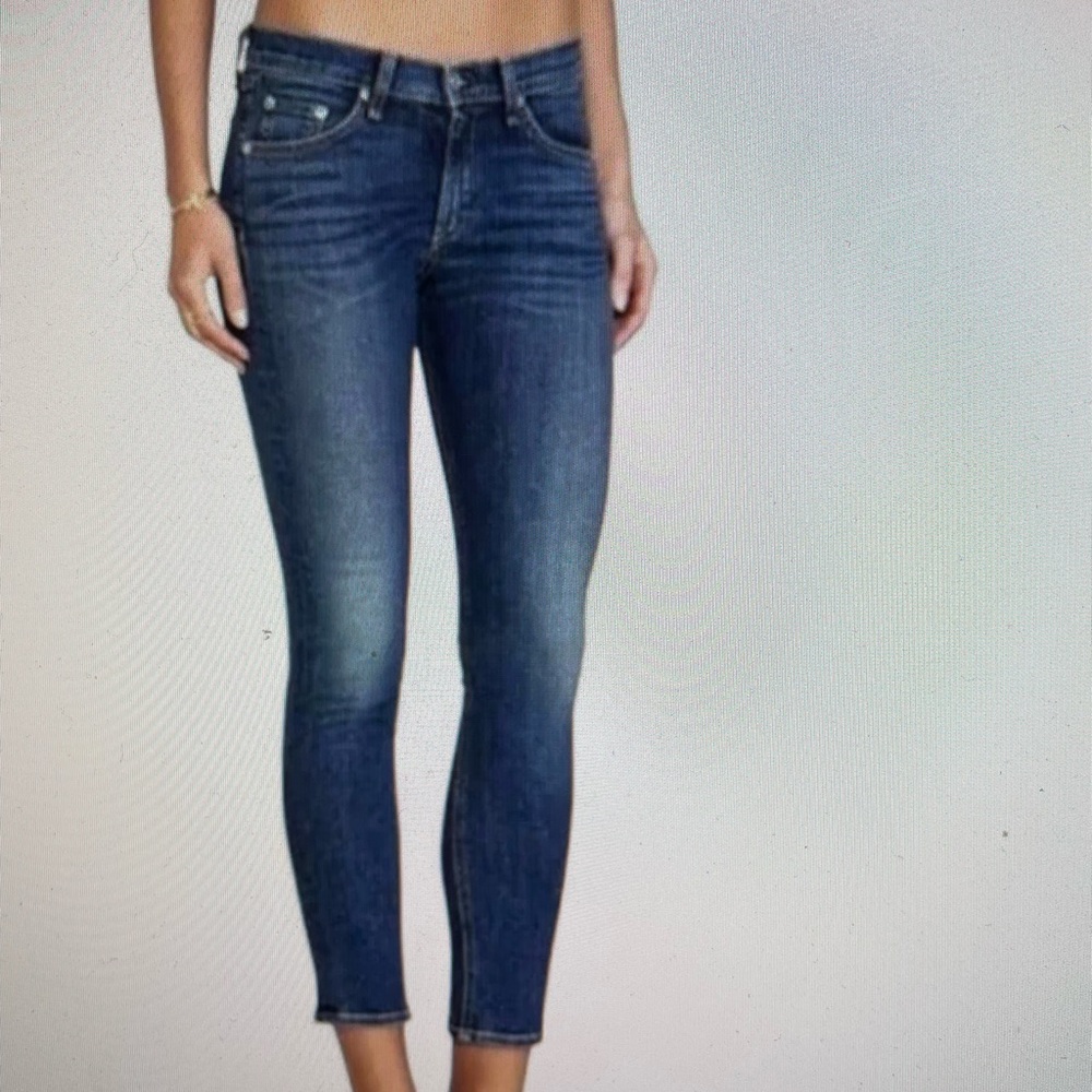 Rag & bone tomboy ankle jeans womens sz 24 Roscoe wash low rise distress
